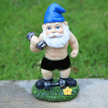 Load image into Gallery viewer, Anulely Outdoor Statue - Dumbbell Weightlifting Sculpture - Figurine Decoration with Vivid Expressions for Gardens, Courtyards, Lawns, Bedrooms
