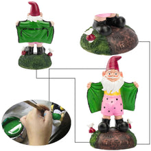 Load image into Gallery viewer, Euiroet 9.6&quot; Funny Gnome Statue,Outdoor Landscape Accent,Large Garden Sculptures &amp; Statue,Whimsical Gnome Patio Figurine for Lawn Ornament,Backyard Decor

