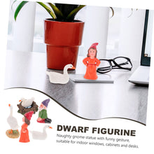 Load image into Gallery viewer, Yardwe 1set White Beard Gnome Garden Statues Resin Figurine Geese for Outdoor Decorations Ornaments Compact Durable Gnomes for Lawn Indoor Use
