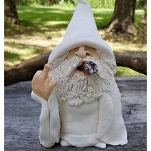 Load image into Gallery viewer, Tirifer 3D Dwarves Wizard Gnome, Polyresin Outdoor Middle Finger Gnome Statue, Garden Figurine Art Decoration for Lawn Yard Balcony Porch Patio
