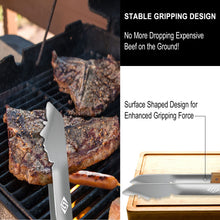 Load image into Gallery viewer, Charcoal BBQ Accessories, Gas Grill Tongs, 17 Inch Long Barbecue Tools, Tongs for Grilling, Dad Gifts, Gifts for Men.
