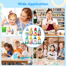Load image into Gallery viewer, Varku 8 PCS Summer Beach Gnome Painting Kit, Paint Your Own Ceramic Gnome Statues, Paintable Gnome Figurines, DIY Gnome Statues with 12 Acrylic Paint 2 Brushes 1 Palette, Unpainted Arts and Crafts
