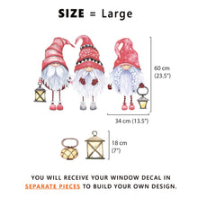Load image into Gallery viewer, Dizzy Duck 3 Christmas Gonk Gnome Decoration - Xmas Window Sticker Cling Decal - Small
