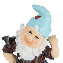 Load image into Gallery viewer, Relaxdays Garden Gnome with Hoe, Weatherproof, Frost Resistant, 32 x 19 x 14 cm, Figurine, Polyresin, Multicoloured

