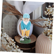 Load image into Gallery viewer, BCOATH Garden Golfing Gnome Statue Resin Gnome Figurine for Outdoor Garden Decor for Patio Balcony and Craftsmanship Realistic Design Fun Home Accent
