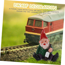 Load image into Gallery viewer, 2 Pcs Dwarf Ornaments Scandinavian Gnome Figurine Gnome Sculpture Garden Gnomes Statues Novelty Gnome Nativity Craft Naughty Garden Gnome Standing Gnome Figure Tom Resin Miniature
