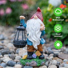 Load image into Gallery viewer, Candieslife Solar Garden Statue Lights Gnome Figurine with Solar Lantern, Outdoor Garden Succulent Ornaments Waterproof, Mothers Day Mom Gifts for Outside Patio Yard Lawn Decor
