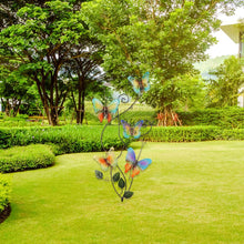 Load image into Gallery viewer, Metal Butterfly Stake for Garden Ornaments Outdoor, Large Colorful Butterfly Sculpture, Decorative Animal Flower Stakes for Patio Lawn Yard Decoration, 83 x 26 CM

