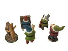 Load image into Gallery viewer, GlitZGlam Happy Miniature Gnomes and Cats Dancing Celebration! - 6-Piece Musical Garden Gnome Set for the Miniature Fairy Garden
