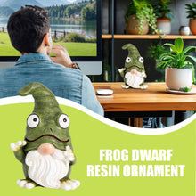 Load image into Gallery viewer, Outdoor Gnome Figurine, Gnome Frog Resin Sculpture, Miniature Faceless Ornament, 16x11cm Charming Decor For Balcony, Living Room, Backyard, Desk, Yard, And Bedroom Spaces
