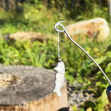 Load image into Gallery viewer, Darthome Fishing Gnome Garden Ornament Resin Old Man On Log Elf Outdoor Novelty Sculpture
