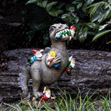 Load image into Gallery viewer, Dinosaur Food Gnomes Garden Statues, Garden Dinosaur Statue, Funny Gnomes Resin Statue Sculpture, Happy Garden Gnome Decoration Garden Sculpture, Outdoor Yard Art Decoration Lawn Decoration (L)
