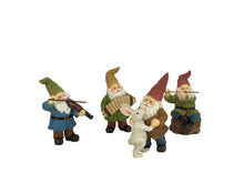 Load image into Gallery viewer, GlitZGlam Happy Gnomes Dancing Celebration! - 4- Piece Musical Garden Gnome Set for the Miniature Fairy Garden
