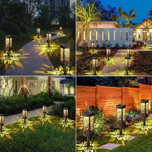 Load image into Gallery viewer, WdtPro Solar Lights Outdoor Garden, 6 Pack Garden Lights Solar Powered Waterproof with Warm White LED Lights, Solar Garden Ornaments Outdoor for Patio, Yard, Pathway Dusk to Dawn Auto On/Off
