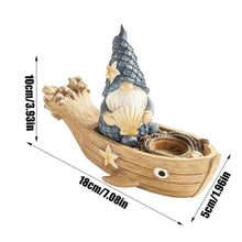 Load image into Gallery viewer, Gnome Figurines, Beach Dwarf Sculpture, Nautical Statue, Resin Craft, Indoor Pool Decor, Home Tabletop, Bathroom Ornaments, Beach Theme, Perfect, 6-Inch Tall, Great for Coastal
