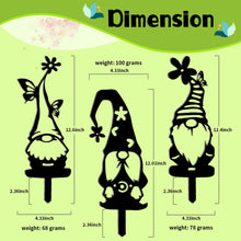 Load image into Gallery viewer, IFHFBI Metal Garden Gnomes Decor (3 Pack) - 12.5&quot; Large Outdoor Decorative Stakes,Steel Funny Gnome Statues for Yard Art, Patio, Lawn, Spring &amp; Easter Outdoor Decorations
