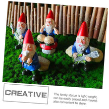 Load image into Gallery viewer, Cabilock 2sets Resin Gnome Figure Home Decor Ornament Christmas Garden Gnome Doll Adorable Decor 4pcs*2
