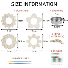 Load image into Gallery viewer, TYXHXTF 4 Pack Bird Feeders, Paint Your Own Bird Feeders, DIY Wooden Arts and Crafts for Boys Girls Outdoor Garden Decoration
