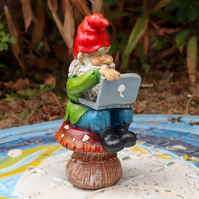Load image into Gallery viewer, Hqroidd Garden Gnomes Funny Resin Gnome Figurine on Working Garden Gnome Statues for Patio Yard Lawn Porch Outdoor Decor
