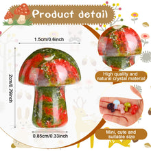 Load image into Gallery viewer, 48 Pcs Mini Crystal Mushroom Gemstone Sculpture Decor Carved Witch Mushroom Polished Crystal Cute Mushroom Stones for Witchcraft Supplies Home Garden Lawn Meditation Flower Pot Decor(Fresh Style)
