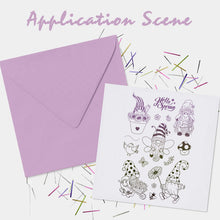 Load image into Gallery viewer, GLOBLELAND Gnome Clear Stamps Spring Flower Silicone Stamp Seal Bee Butterfly Transparent Stamps for Cards Making Photo Journal Decoration DIY Scrapbooking
