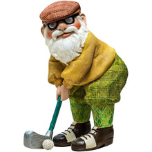 Load image into Gallery viewer, Funny Garden Gnome 4.7x2.4 Inch Playing Golf Funny Gnome Resin Golf Statue Novelty Ornaments for Pation Yard Lawn Indoor Tabletop Home Decor, Garden Gift
