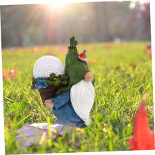 Load image into Gallery viewer, Toyvian 1Pc Creative Gnome Decorative Resin Craft Light Unique Dwarf Garden Ornament for Outdoor Decor Solar Powered Lawn Lamp for Pathways and Gardens Adds Warmth and Charm
