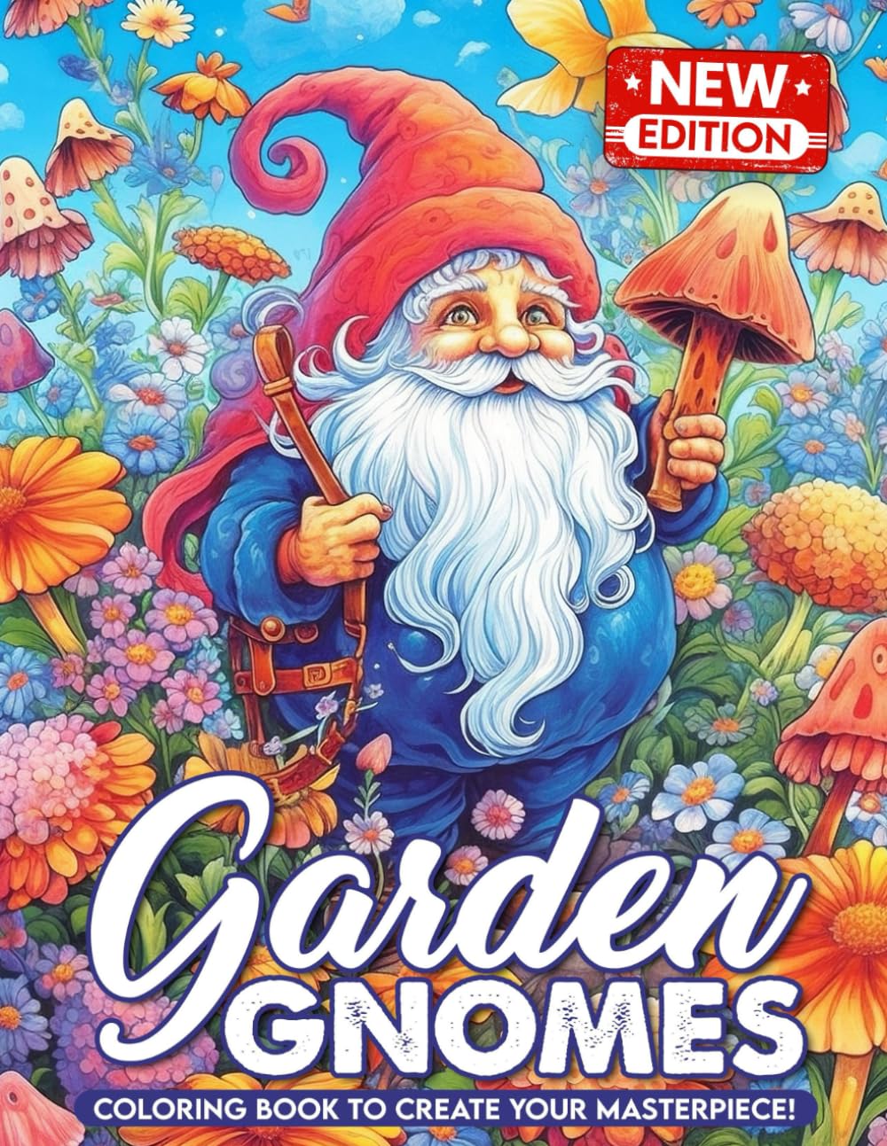 Garden Gnomes: Coloring Book Featuring Garden Gnomes For Kids And Adults Relaxing Fun
