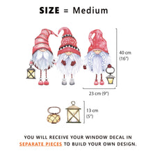 Load image into Gallery viewer, Dizzy Duck 3 Christmas Gonk Gnome Decoration - Xmas Window Sticker Cling Decal - Small
