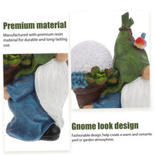 Load image into Gallery viewer, Toyvian 1Pc Creative Gnome Decorative Resin Craft Light Unique Dwarf Garden Ornament for Outdoor Decor Solar Powered Lawn Lamp for Pathways and Gardens Adds Warmth and Charm
