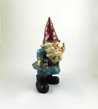 Load image into Gallery viewer, Seven Secrets Rude Gnome giving the finger Patio Ornament Garden Funny Statue Figurine Go Away Gesture | 39188
