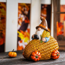 Load image into Gallery viewer, Garden Statue Corn Car, Resin Gnome Truck Decor Funny Gnomes Pumpkin Ornaments Autumn Decor for Lawn Porch
