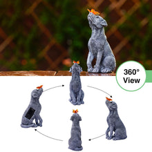 Load image into Gallery viewer, Yeomoo Dog Garden Ornaments With Solar Butterfly - Unique Gifts for Women Mum Men - Outdoor Puppy Decor for Patio Yard Lawn Balcony Resin Waterproof Sculpture
