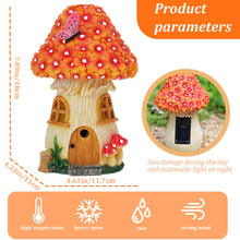 Load image into Gallery viewer, Porgeel Fairy House Solar Lights Waterrproof Resin Solar Fairy House Decorative Shaped Solar Garden Lights for Outside Patio Yard Decor Garden Ornaments
