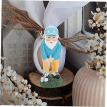 Load image into Gallery viewer, Sosoport Golf Gnome Statue Resin Garden Decor Gnome Ornaments Outdoor Statue for Yard
