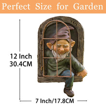 Load image into Gallery viewer, Teaeeno 12-inch Elf Out The Door Tree Hugger Statues,Whimsical Outdoor Decor,Vivid Fairy Gnome Decor,Garden Sculpture Ornaments for Tree Hugging Fairy Gnome Figurines Gift for Patio, Porch Decor

