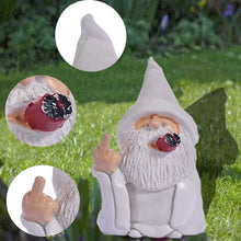 Load image into Gallery viewer, Lethogety Middle Finger Figurine Ornaments, Funny Garden Gnomes Outdoor Statues 5.9 Inch Naughty Smoking Wizard Dwarf Sculpture Decoration for Lawn Patio Outside Yard Decor Housewarming Easter Gift
