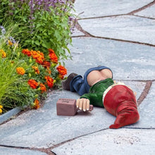 Load image into Gallery viewer, SXFENG Garden Gnome Statue - Naughty and Funny Outdoor Ornament, Indoor or Outdoor Decorations, Resin Statues (Green)
