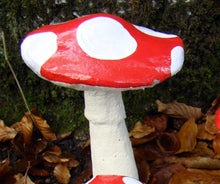 Load image into Gallery viewer, Pixieland Toadstool - Large, Red, Concrete, Garden Ornament
