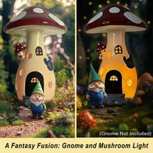Load image into Gallery viewer, coonoe Fairy Houses for Outside - Solar Light Garden Decor, Solar Garden Decor, Waterproof Yard Mushroom Ornaments for Patio Lawn, Christmas, Birthdays, Unique Gift Ideas for Gardening Mom &amp; Grandma
