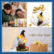 Load image into Gallery viewer, Gifts for Dad, Funny Garden Gnomes outdoor, Solar Gnomes Garden Ornaments Statue Lights, Dad Birthday Gifts for Men from Son, Daughter, Presents for Men Unique
