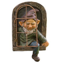 Load image into Gallery viewer, Bits and Pieces - Gnome From The Window Tree Decoration - Garden Decoration - Tree Face - Sculpture
