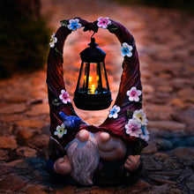 Load image into Gallery viewer, Joint Honglin Outdoor Gnome Decorations with Solar LED Lights Two Couple Gnome Resin Statues
