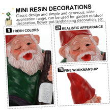 Load image into Gallery viewer, BESPORTBLE 1pc Gnome Statue Resin Craft Moss Micro Landscape Fairy Garden Ornament
