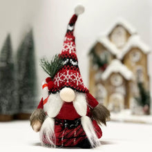 Load image into Gallery viewer, eBoutik - Set of 2 Christmas Gonk Plush Ornaments Decor, Cute Traditional Mr &amp; Mrs Santa Claus Handmade Gnome, Tomte Swedish Elf Xmas Home Decorations
