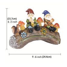 Load image into Gallery viewer, Decorative Yard Sculptures, Solar-Powered Outdoor Decor, Squirrel Gnome Ornament, Indoor Outdoor Decorations, Charming Garden Accents, Eco-Friendly Garden Light, Illuminated Gnome Figurines, Colorful
