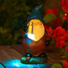 Load image into Gallery viewer, Solar Garden Gnome,Garden Gnomes Outdoor - Ornaments Statues Figurines Sculptures with Light Waterproof for Porch Patio Halloween Fall Front Backyard
