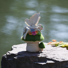 Load image into Gallery viewer, A.F.N.A.L Fairy Outdoor Statue with Solar Light Garden Decoration Gift for Patio, Porch &amp; Lawn, Waterproof Resin Sculpture Sleeping Fairy Figurine Ornament, 7.6&quot; x 4.5&quot; x 4.1&quot;

