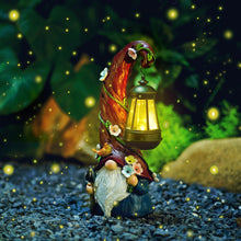 Load image into Gallery viewer, Pohabery Gnome Garden Decor Statue Solar Gnomes Decorations for Yard with Lantern Light Outdoor Decorations for Patio Mom Gift
