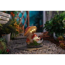 Load image into Gallery viewer, EKQ Garden Gnomes Statues Outdoor Decor Outside Yard Art Mushroom Solar Light Funny Gnome Figurine for Yard Patio Gifts for Mom Women (Multicolor)
